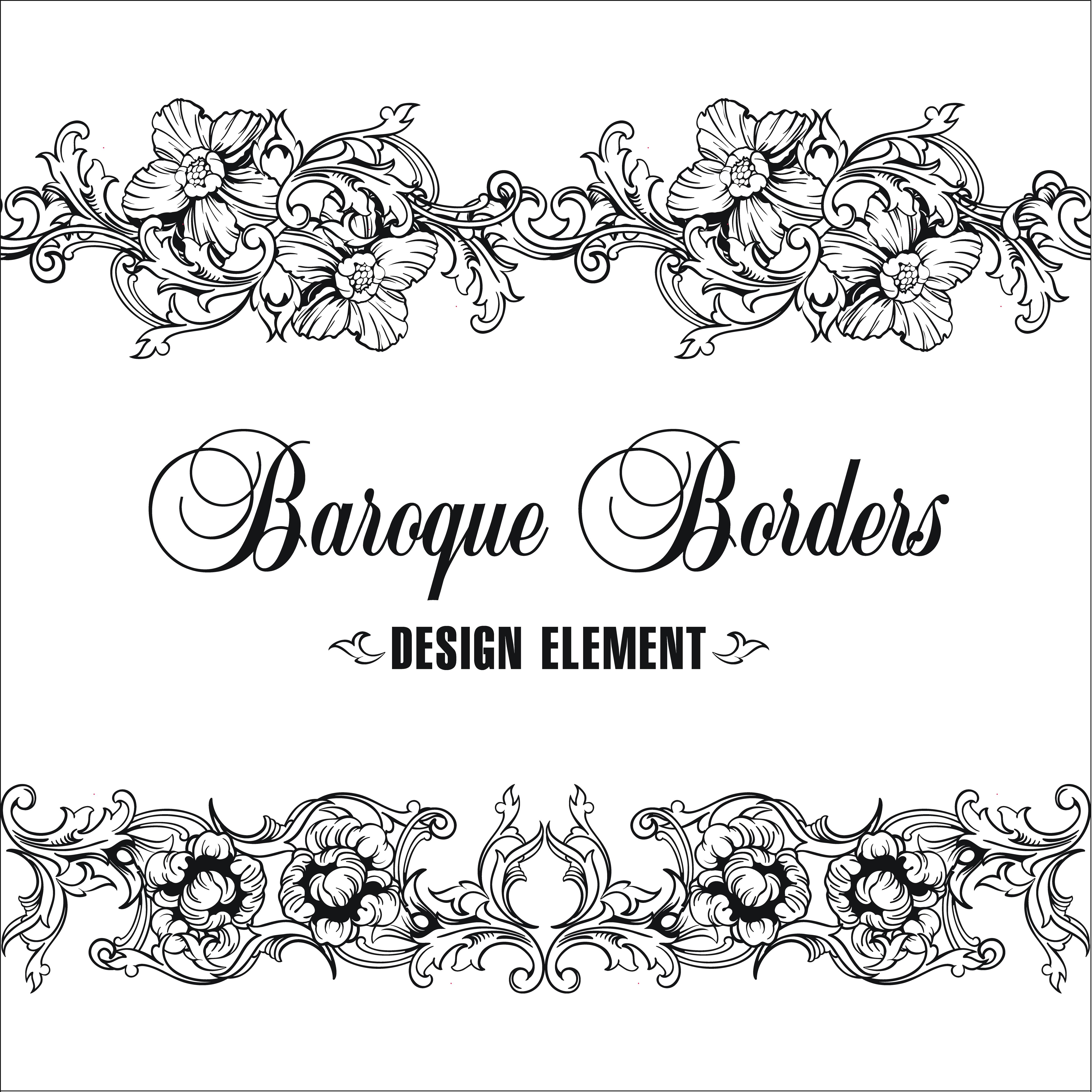 Download Ornamental border, frame. Baroque pattern. Vector seamless ...