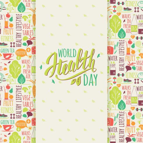 World health day vector illustration.