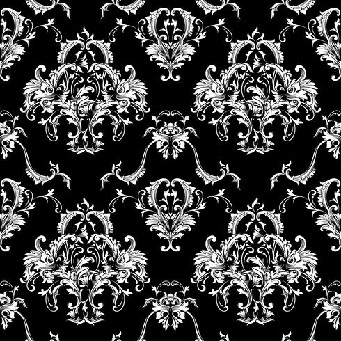 Seamless vector background. Baroque pattern.