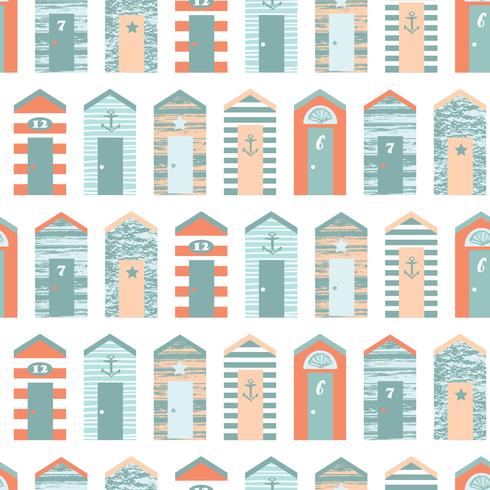 Summer beach seamless pattern. vector