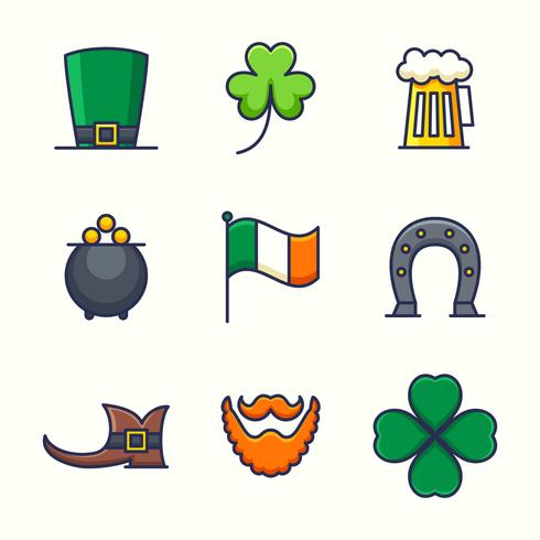 Día de San Patricio imágenes prediseñadas conjunto vector