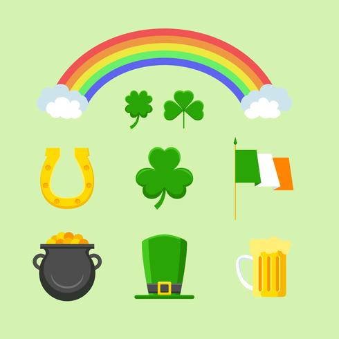 st patricks day clipart set vector