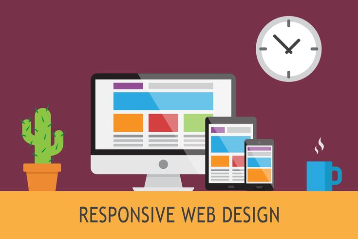 Diseño web adaptable vector