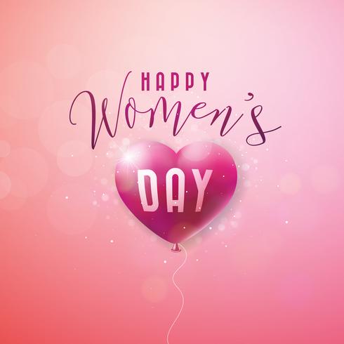 Tarjeta de felicitación feliz día de la mujer vector