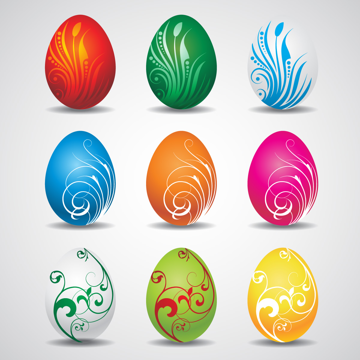Vector Easter eggs collection 304872 Vector Art at Vecteezy