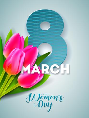 Women's Day Greeting Card vector