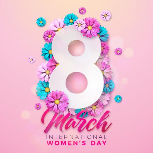 Women's Day Greeting Card vector