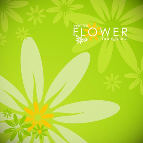 Vector ilustración de primavera con flores sobre fondo de círculo