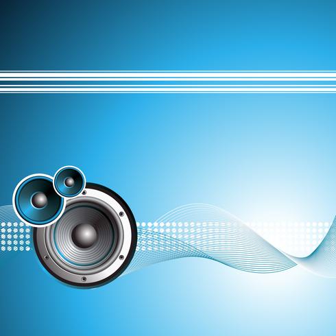 vector illustration for musical theme with speaker