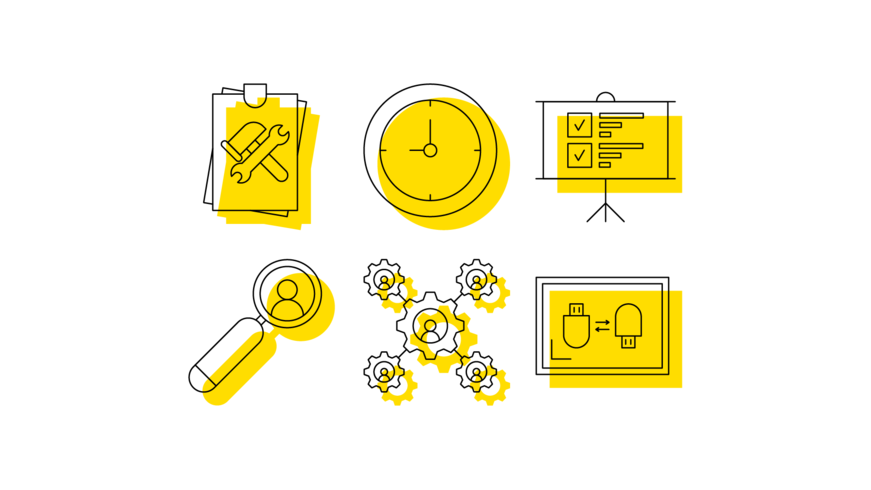 Esquema minimalista UX Icons Vector Pack