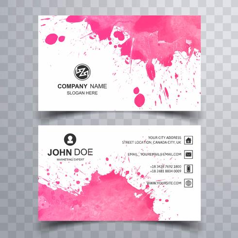 Beautiful watercolor business card set template  vector
