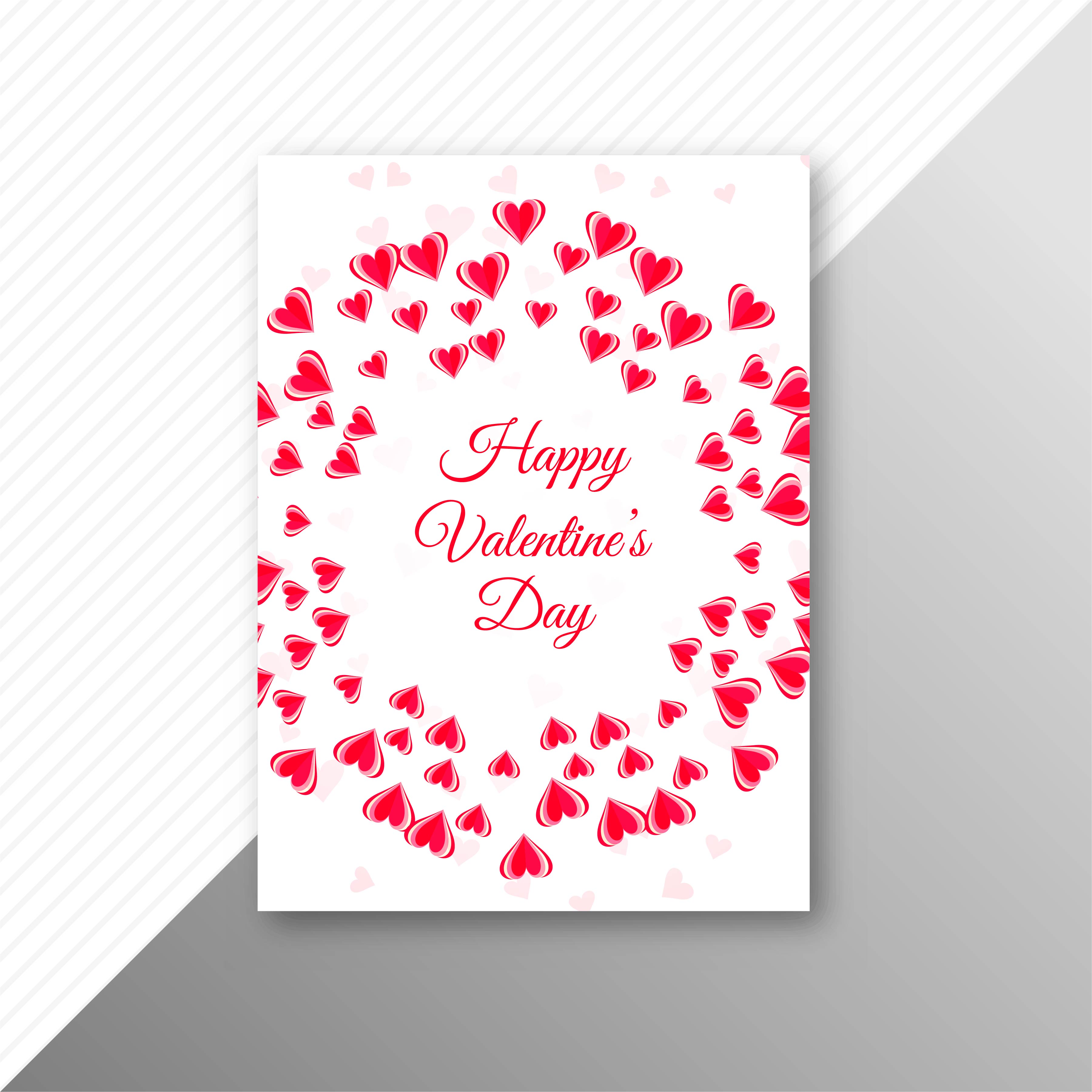 Beautiful valentine's day card template design vector 305316 Vector Art at Vecteezy
