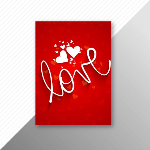 Beautiful valentine's day card brochure template background  vector