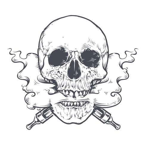 Vaping Skull Art vector