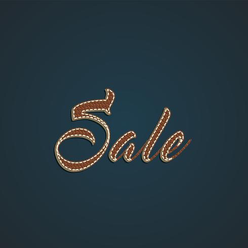 Realistic leather word, vector illustration