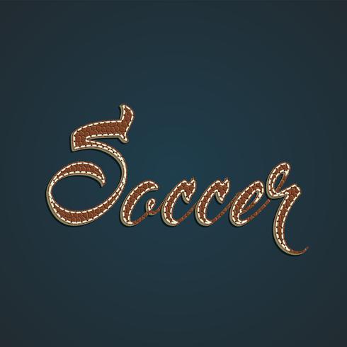 Realistic leather word, vector illustration