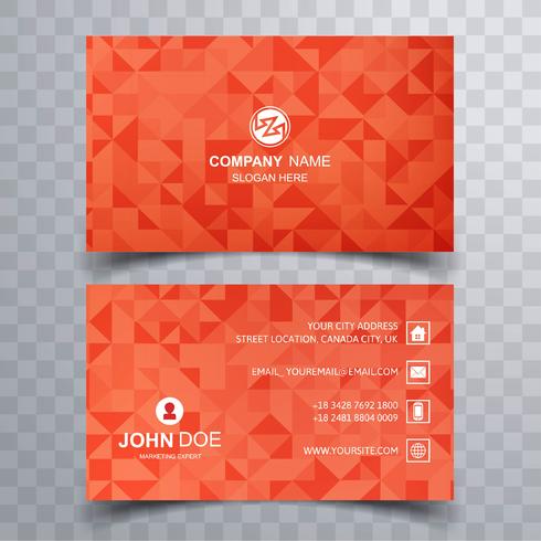 Business card template colorful design vector