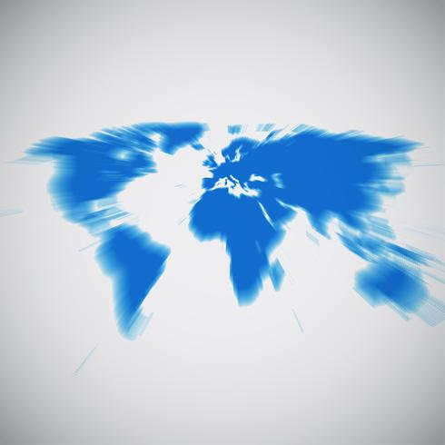 World map focusing on Europe, vector illustration