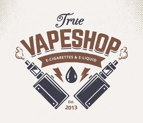 Vape Shop Emblem vector