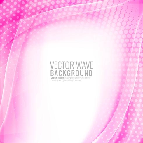 Abstract pink creative wave with halftone background vector