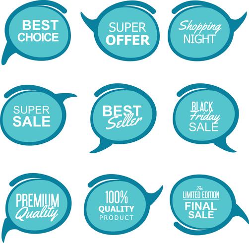 Modern badges stickers and labels collection vector