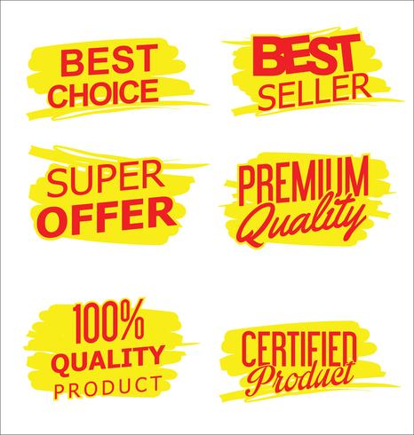 Modern badges stickers and labels collection vector