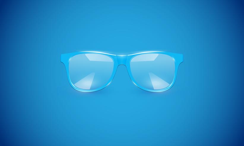 High detailed eyeglasses on colorful background, vector illustration