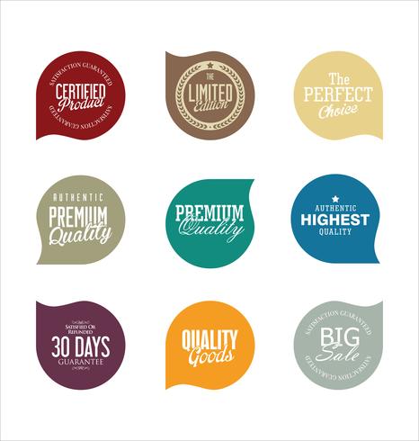 Modern badges stickers and labels collection vector