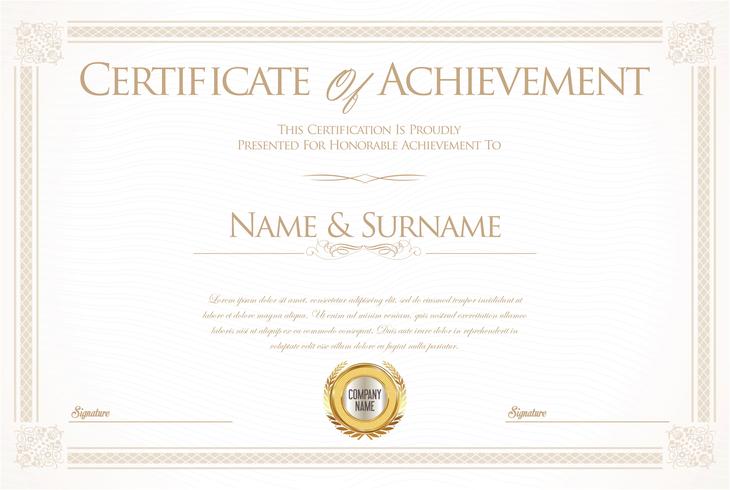 Certificate vector