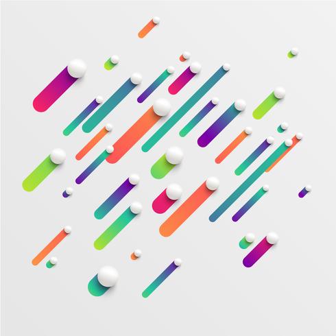 Fondo abstracto colorido con bolas y líneas para publicidad, ilustración vectorial vector