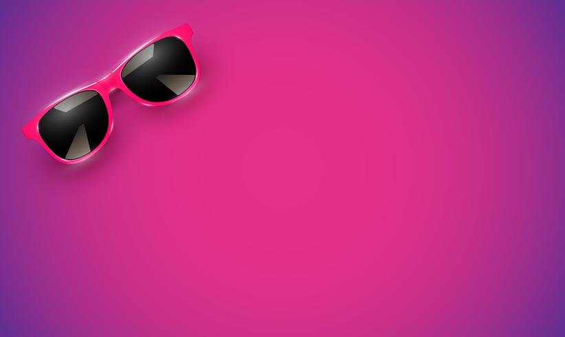 Realistic vector sunglasses on a colorful background, vector illustration