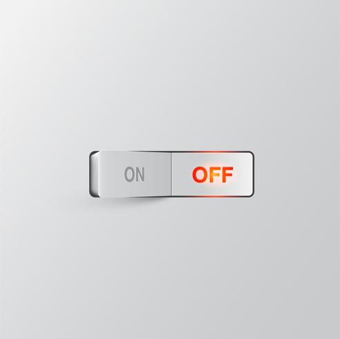 Realistic switch OFF, vector illustration