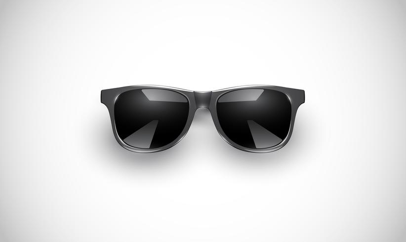 Realistic vector sunglasses on a colorful background, vector illustration