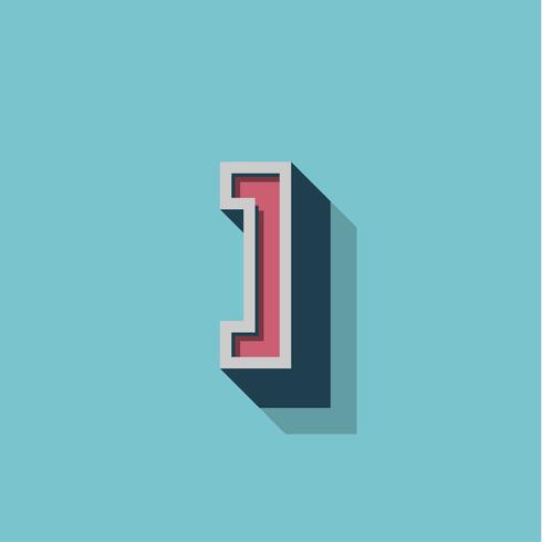 Retro 3D character from a fontset, vector illustration 306826 Vector ...