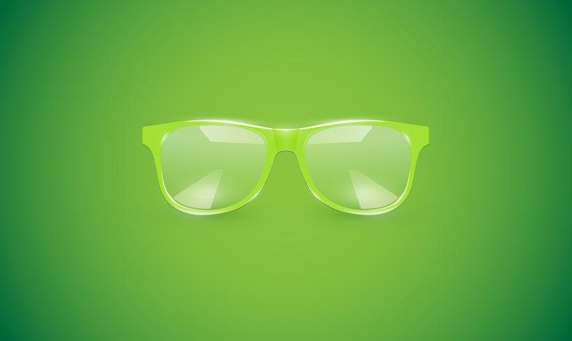 High detailed eyeglasses on colorful background, vector illustration
