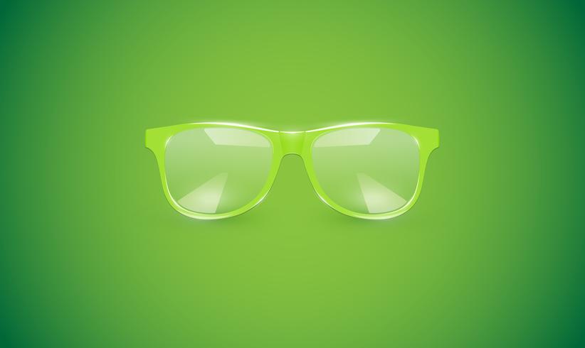 High detailed eyeglasses on colorful background, vector illustration