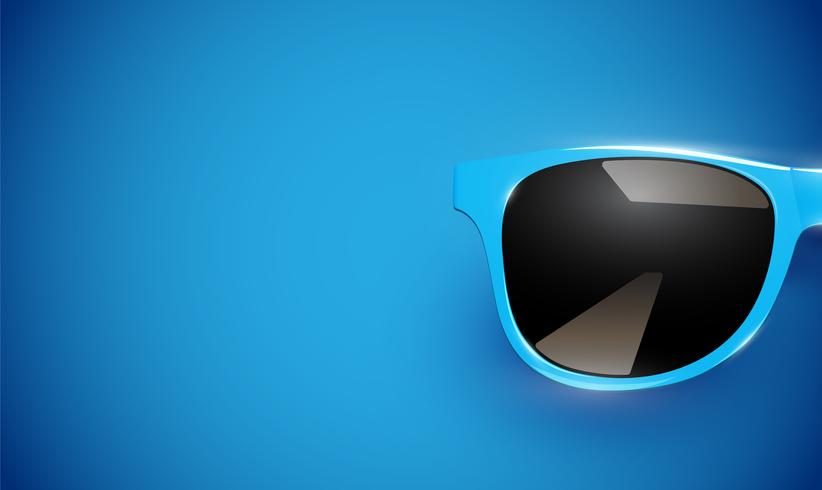 Realistic vector sunglasses on a colorful background, vector illustration