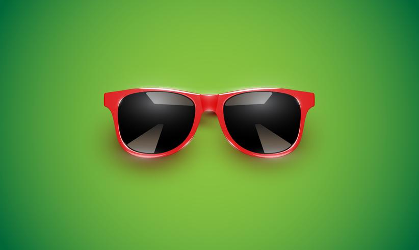 Realistic vector sunglasses on a colorful background, vector illustration