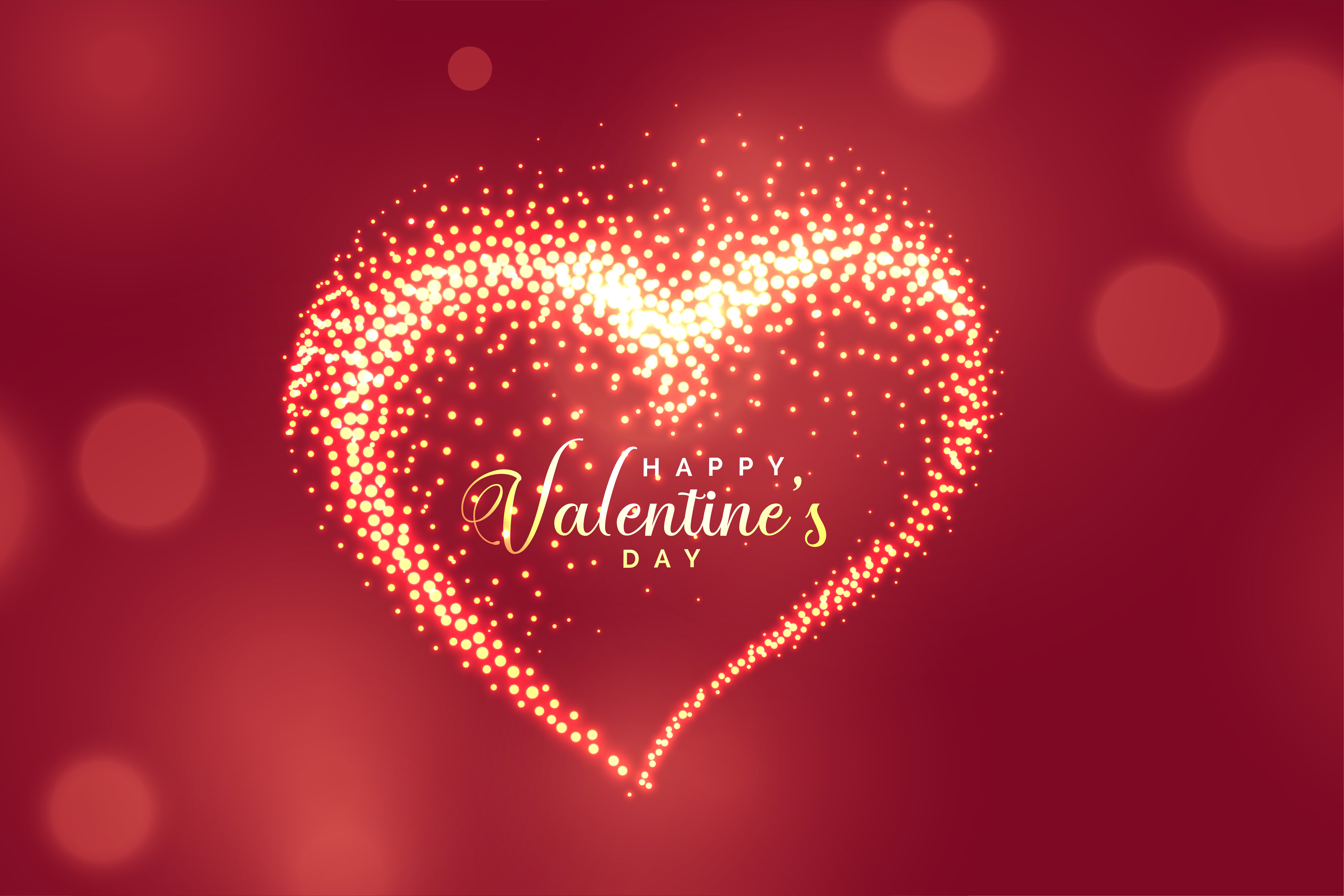 beautiful glowing sparkles heart background Download Free Vector Art