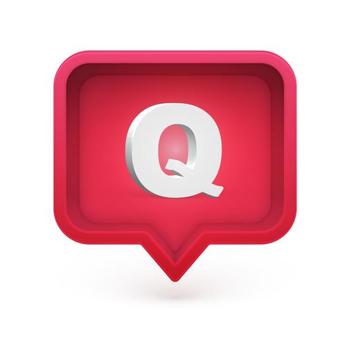 3D character in a speech bubble, vector illustration
