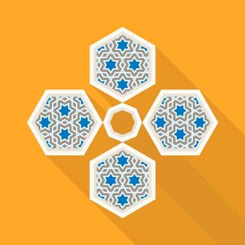 Ramadan Kareem Greeting Background Islamic with Arabic Pattern vector