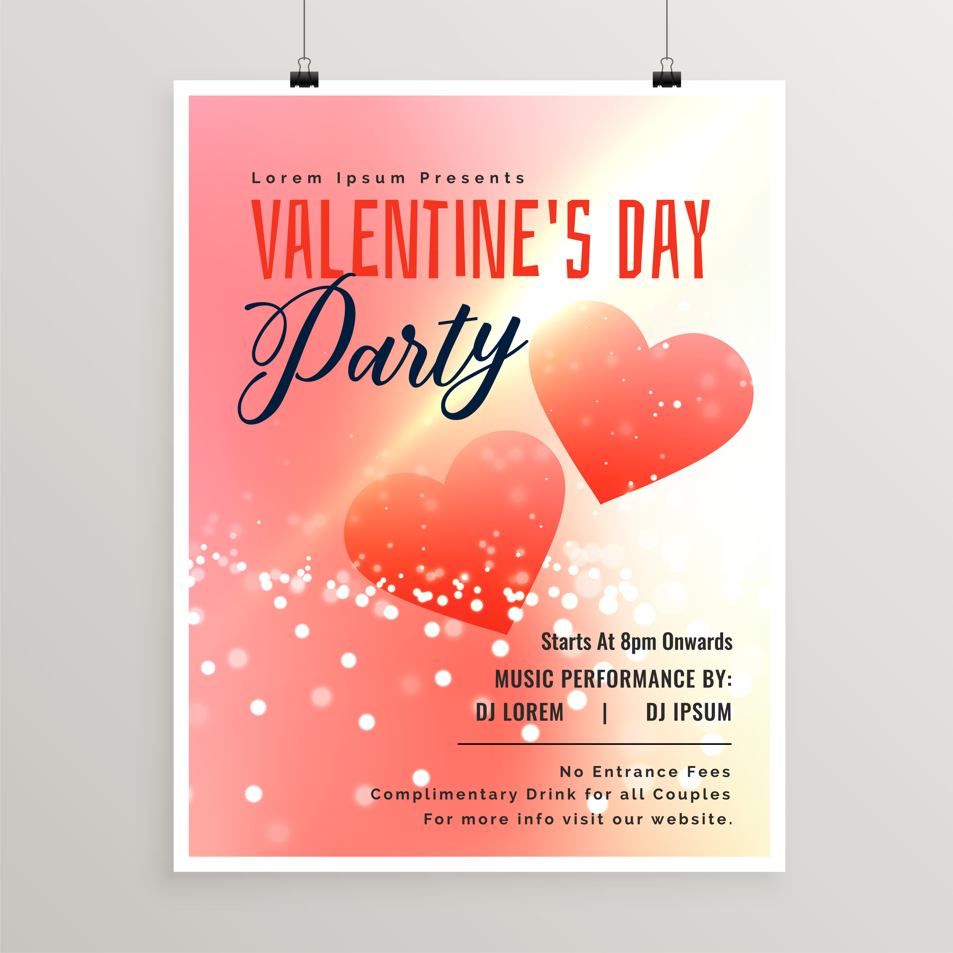 happy valentines day celebration flyer template - Download Free Vector Art, Stock ...4001 x 4001