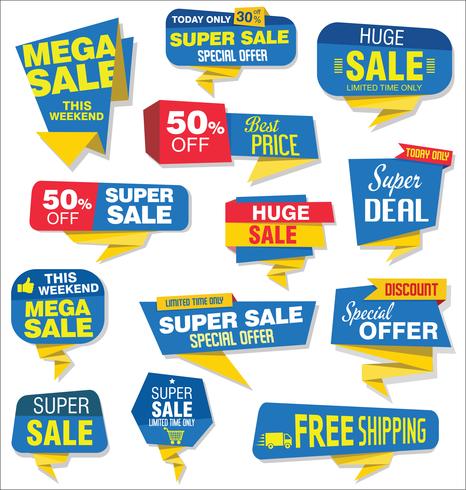 Modern badges stickers and labels collection vector