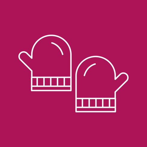 vector gloves icon