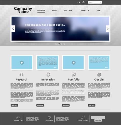 Modern website template for business, vector illustration