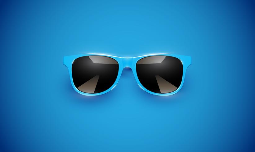 Realistic vector sunglasses on a colorful background, vector illustration