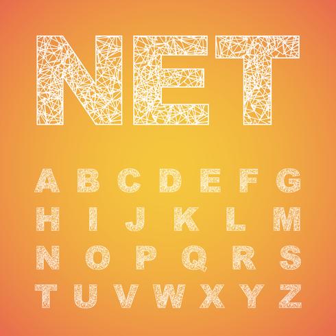 Net font typeset, vector font