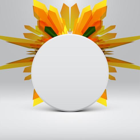 White abstract template with yellow arrows background, vector