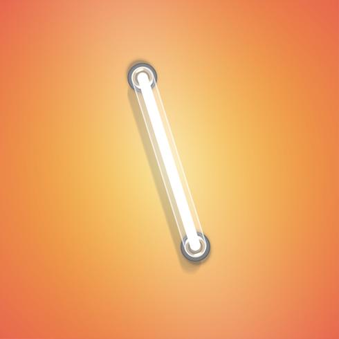 Realistic neon from a set, vector illustration