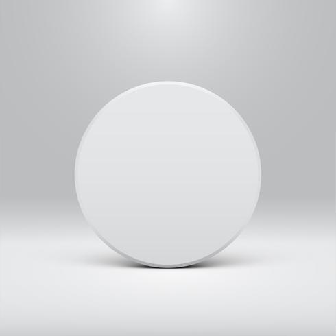 White template for websites or products, realistic vector illustration